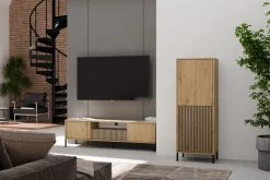 Witryna KAMARO 2DK SLIM/GŁADKI DĄB ARTISAN Lamele