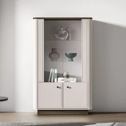 Witryna na książki 92 cm VILANO do salonu kaszmir