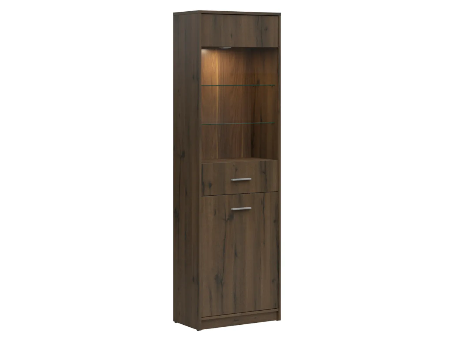 Witryna Nepo Plus 60 cm z 2 drzwiami dąb noble