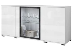 Witryna FARO 150 cm biały/biały połysk