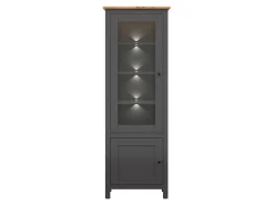 Witryna Hesen 71 cm z 2 drzwiami grafitowa