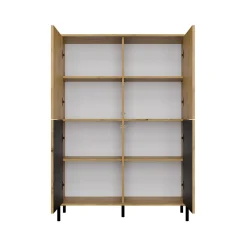 Witryna KAMARO 4DK Slim/Gładki Dąb Artisan 4 Drzwi Lamele