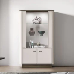 Witryna na książki 92 cm VILANO do salonu kaszmir