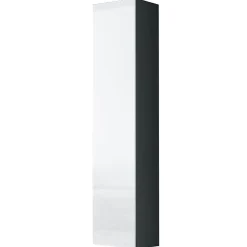 Witryna pionowa pełna VEGA GREY B VG2 szary / biały połysk