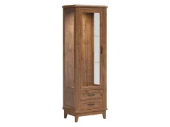 Witryna Reno 65 cm z drzwiami i 2 szufladami dąb april