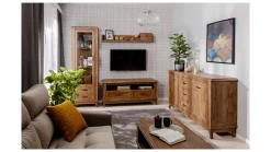 Witryna Reno 65 cm z drzwiami i 2 szufladami dąb april