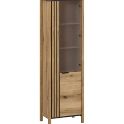 Witryna Szklana do Salonu VERVE 62 cm Dąb Evok Klasyczna