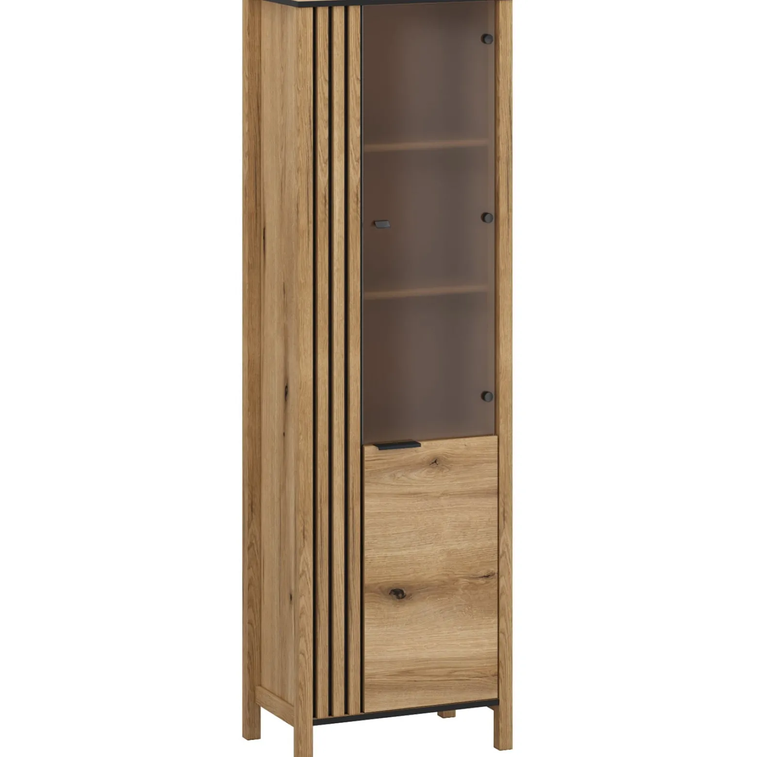 Witryna Szklana do Salonu VERVE 62 cm Dąb Evok Klasyczna