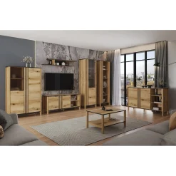 Witryna Szklana do Salonu VERVE 62 cm Dąb Evok Klasyczna