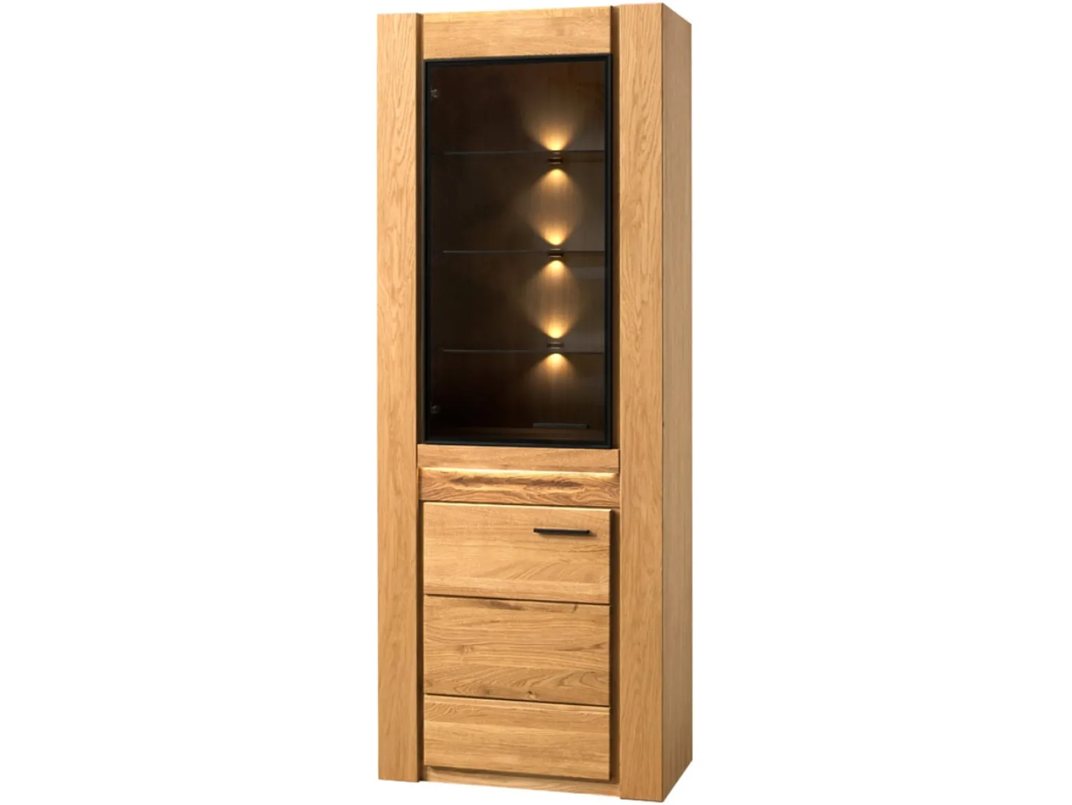 Witryna Velvet-10 75 cm z drzwiami lewostronna dąb natura