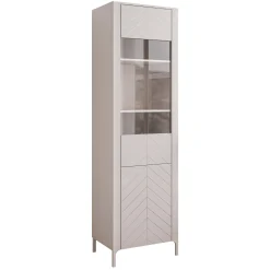 Witryna wąska wysoka LORIEN 60 cm kaszmir