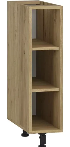 Wąska dolna szafka do kuchni bez frontu dąb craft - Rivon