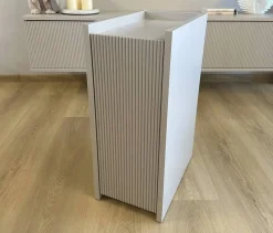 Wąski stolik nocny NARROW ryfle kaszmir półki szafka nocna szerokość 25cm