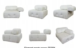 Wygodna Gustowna Sofa Modułowa Teddy 190 Cm - Możliwe Konfiguracje