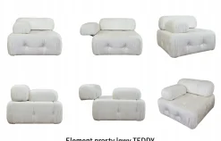 Wygodna Gustowna Sofa Modułowa Teddy 190 Cm - Możliwe Konfiguracje