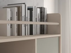 Wysoka Komoda z Szufladą Do Pokoju Dziecięcego 80 cm MEVEL Szara Beż