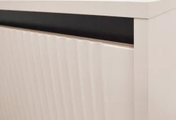 Wysoka WITRYNA 205 cm RYFLE Półki SZKŁO BEŻOWA OSAKA
