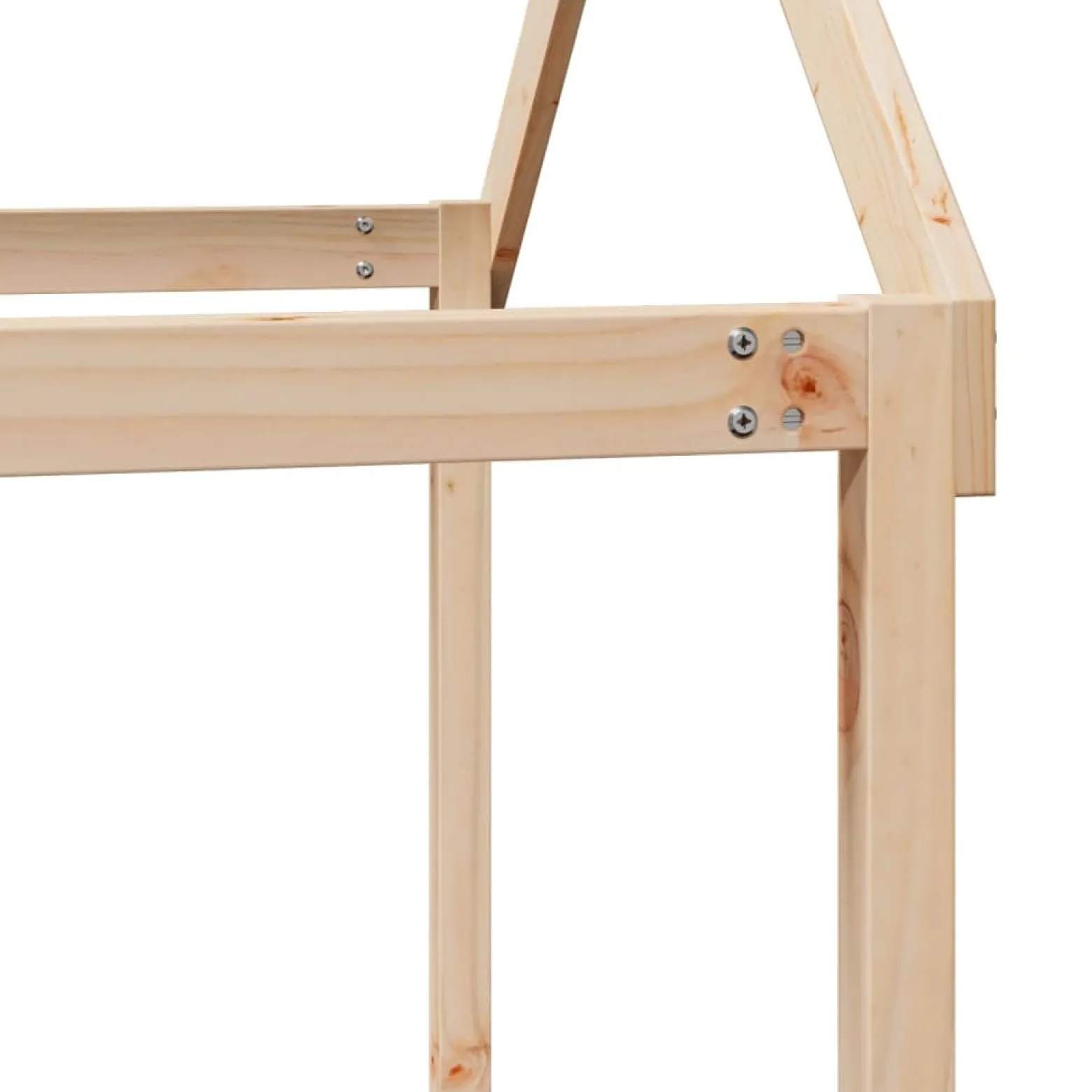 Wysokie łóżko z dachem 80x200 cm lite drewno sosnowe