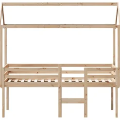 Wysokie łóżko z dachem 80x200 cm lite drewno sosnowe