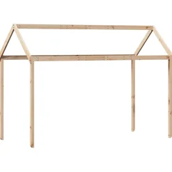Wysokie łóżko z dachem 80x200 cm lite drewno sosnowe
