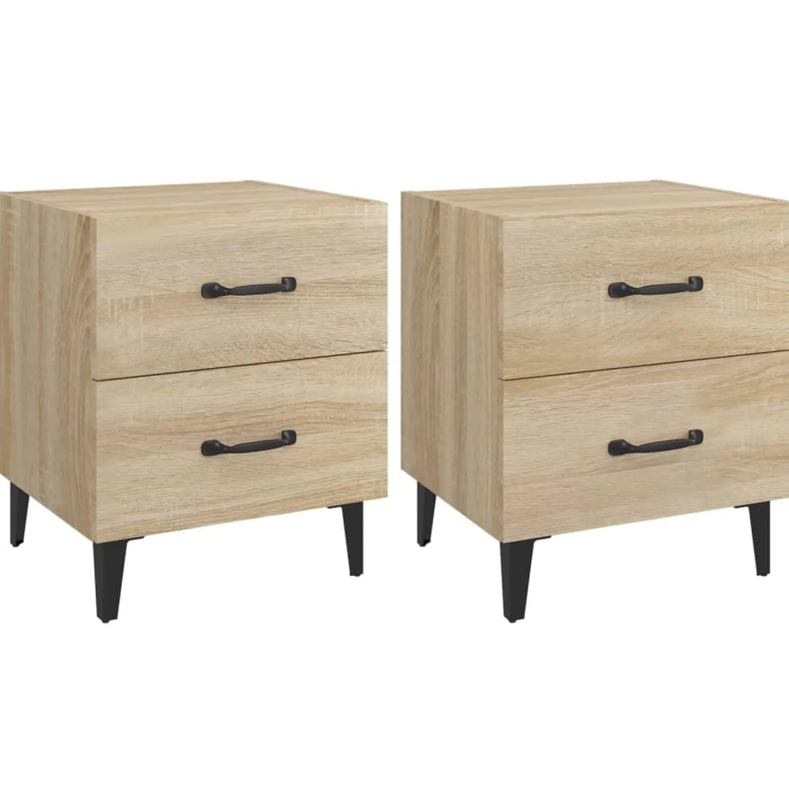 2x Szafka Nocna Komoda Stolik Półka Nocna Do Sypialni 40x35x47.5 cm