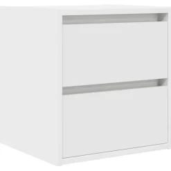 2x Szafka Nocna Wisząca Biała Komoda Stolik Nocny Do Sypialni 38x34x40 cm