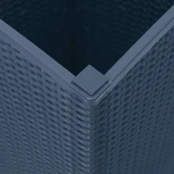 2x Donica Ogrodowa Szara Plastikowa Doniczka Na Ogród 32,5x32,5x57