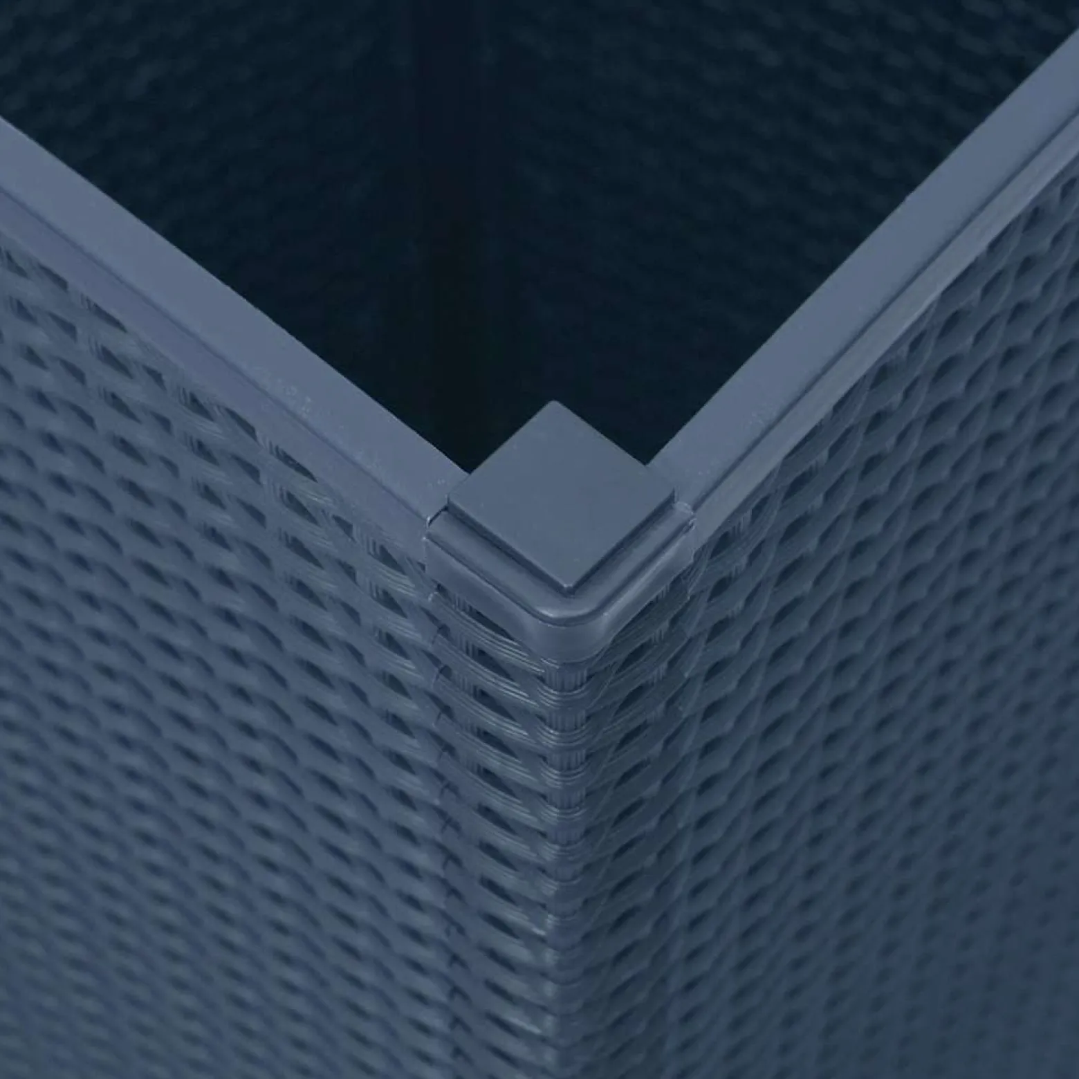 2x Donica Ogrodowa Szara Plastikowa Doniczka Na Ogród 32,5x32,5x57