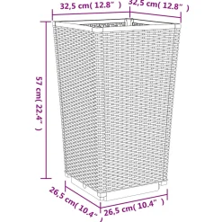2x Donica Ogrodowa Szara Plastikowa Doniczka Na Ogród 32,5x32,5x57