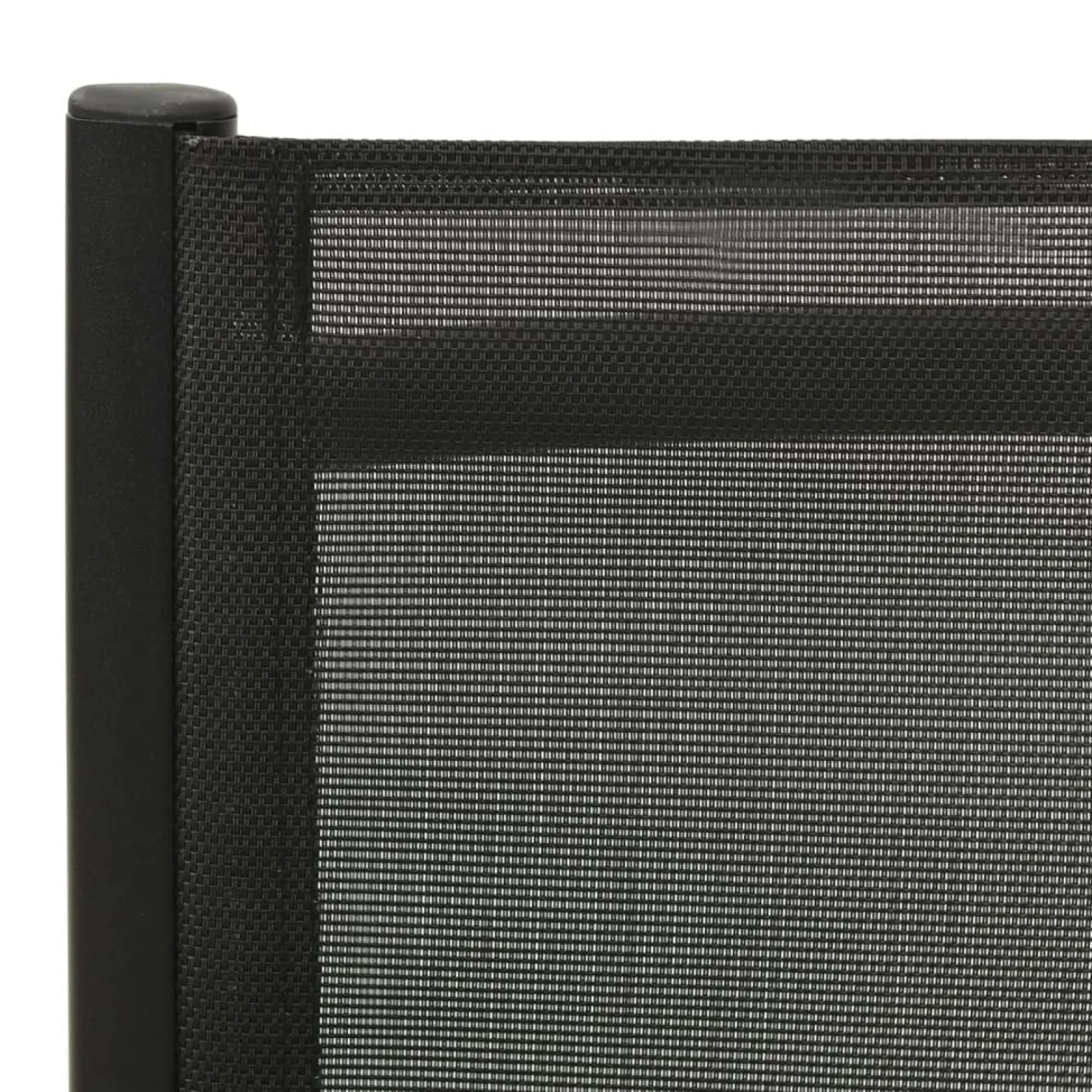 2x Krzesło Ogrodowe Aluminiowe Czarne Składane Komplet Krzeseł Na Ogród