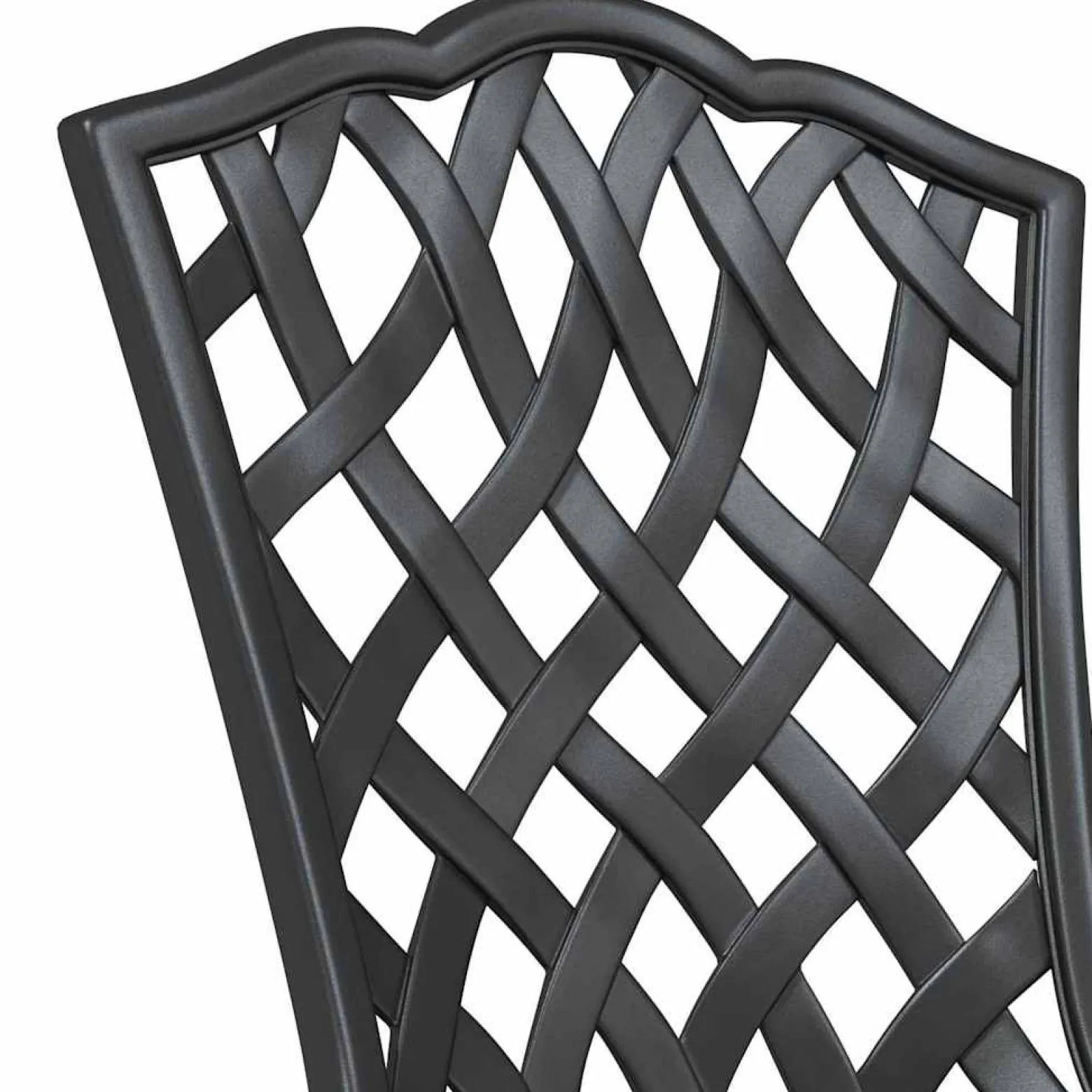 2x Krzesło Ogrodowe Aluminiowe Czarne Na Taras Balkon Ogród