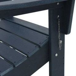 2x Krzesło Ogrodowe Granatowe Plastikowe Na Taras Balkon Ogród