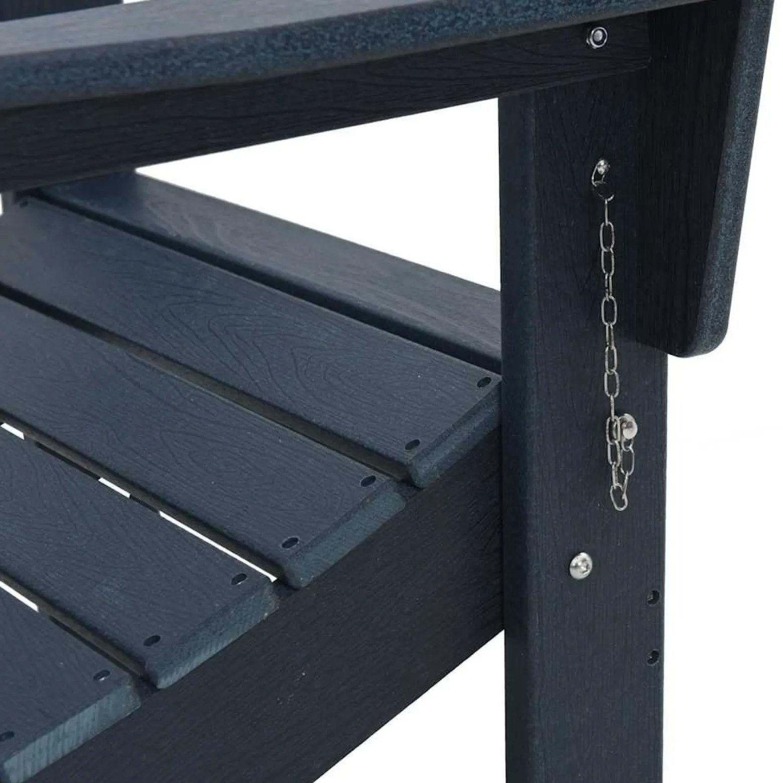 2x Krzesło Ogrodowe Granatowe Plastikowe Na Taras Balkon Ogród