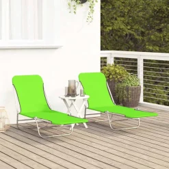 2x Leżak Ogrodowy Składany Leżanka Na Taras Balkon Ogród