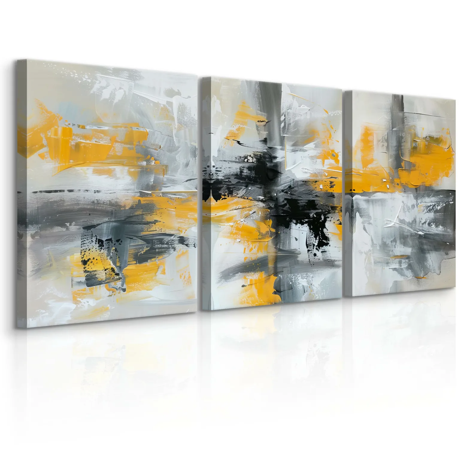 3x Obraz Set Imitacja Farby W Stylu Nowoczesnym 30x40cm