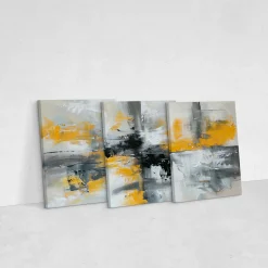 3x Obraz Set Imitacja Farby W Stylu Nowoczesnym 30x40cm