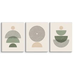 3x Obraz Set Minimalizm W Stylu Boho 30x40cm