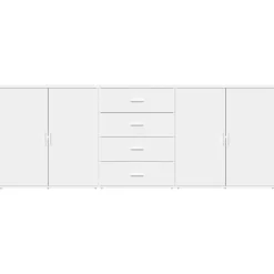 3x Szafka Biała 79x38x80 cm do Salonu Pokoju Sypialni