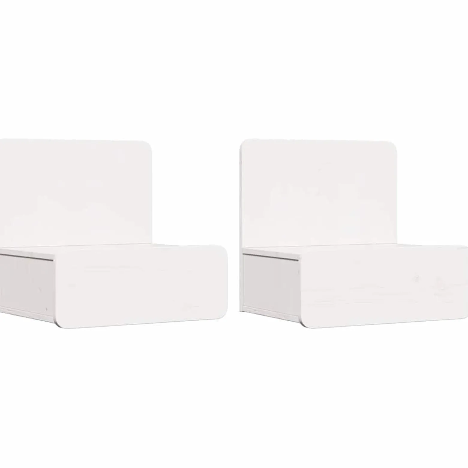 2x Szafka Nocna Biała Komoda Stolik Nocny Do Sypialni 44 x 32.5 x 40 cm