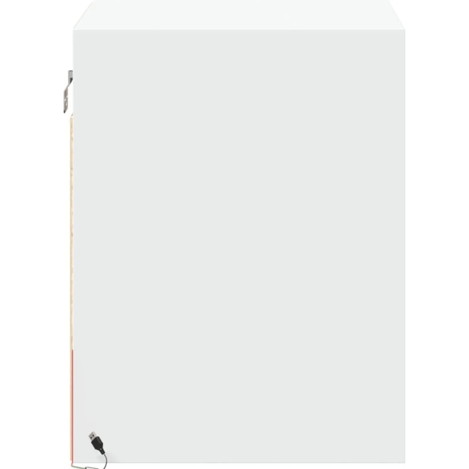 2x Szafka Nocna Biała z Szufladą Wisząca z LED Do Sypialni 45x31x40,5 cm