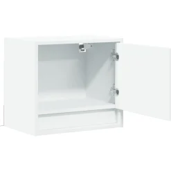 2x Szafka Nocna Biała z Szufladą Wisząca z LED Do Sypialni 45x31x40,5 cm