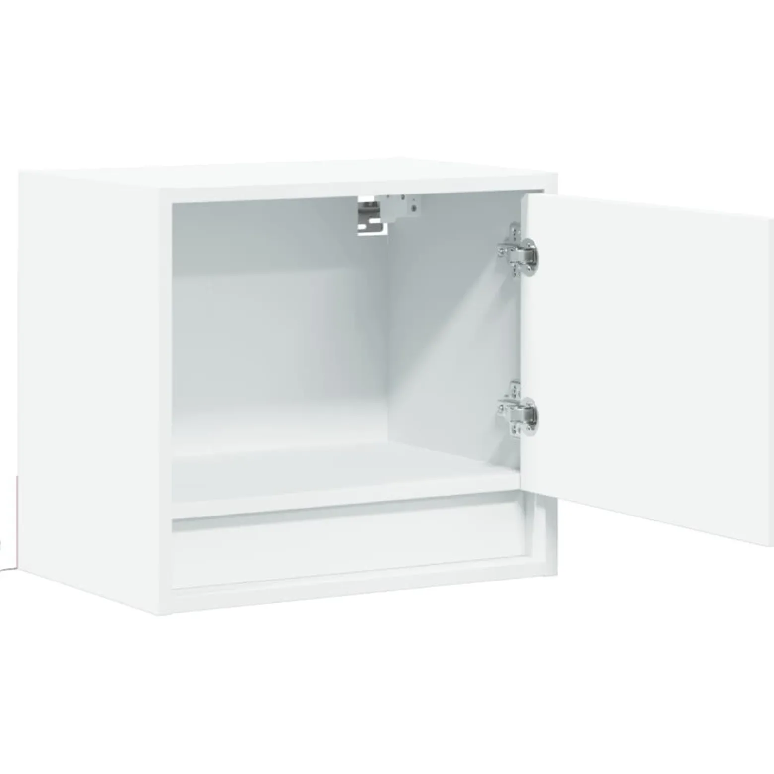 2x Szafka Nocna Biała z Szufladą Wisząca z LED Do Sypialni 45x31x40,5 cm
