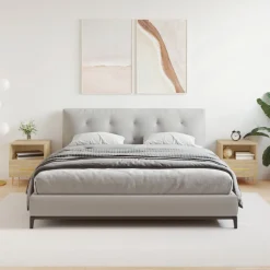 2x Szafka Nocna Komoda Brąz Stolik Półka Nocna Do Sypialni 40x35x47.5 cm