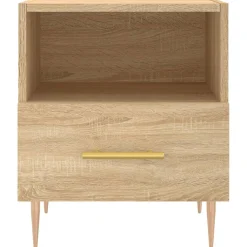 2x Szafka Nocna Komoda Brąz Stolik Półka Nocna Do Sypialni 40x35x47.5 cm