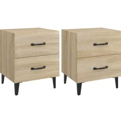 2x Szafka Nocna Komoda Stolik Półka Nocna Do Sypialni 40x35x47.5 cm