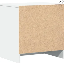2x Szafka Nocna Stolik Biała z Szufladą z LED Do Sypialni 43x34x45 cm