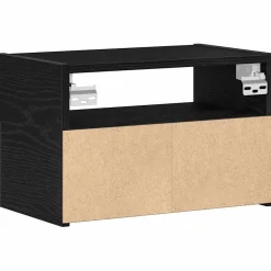 2x Szafka Nocna Stolik Czarna z Szufladą Wisząca Do Sypialni 45x26x28,5 cm