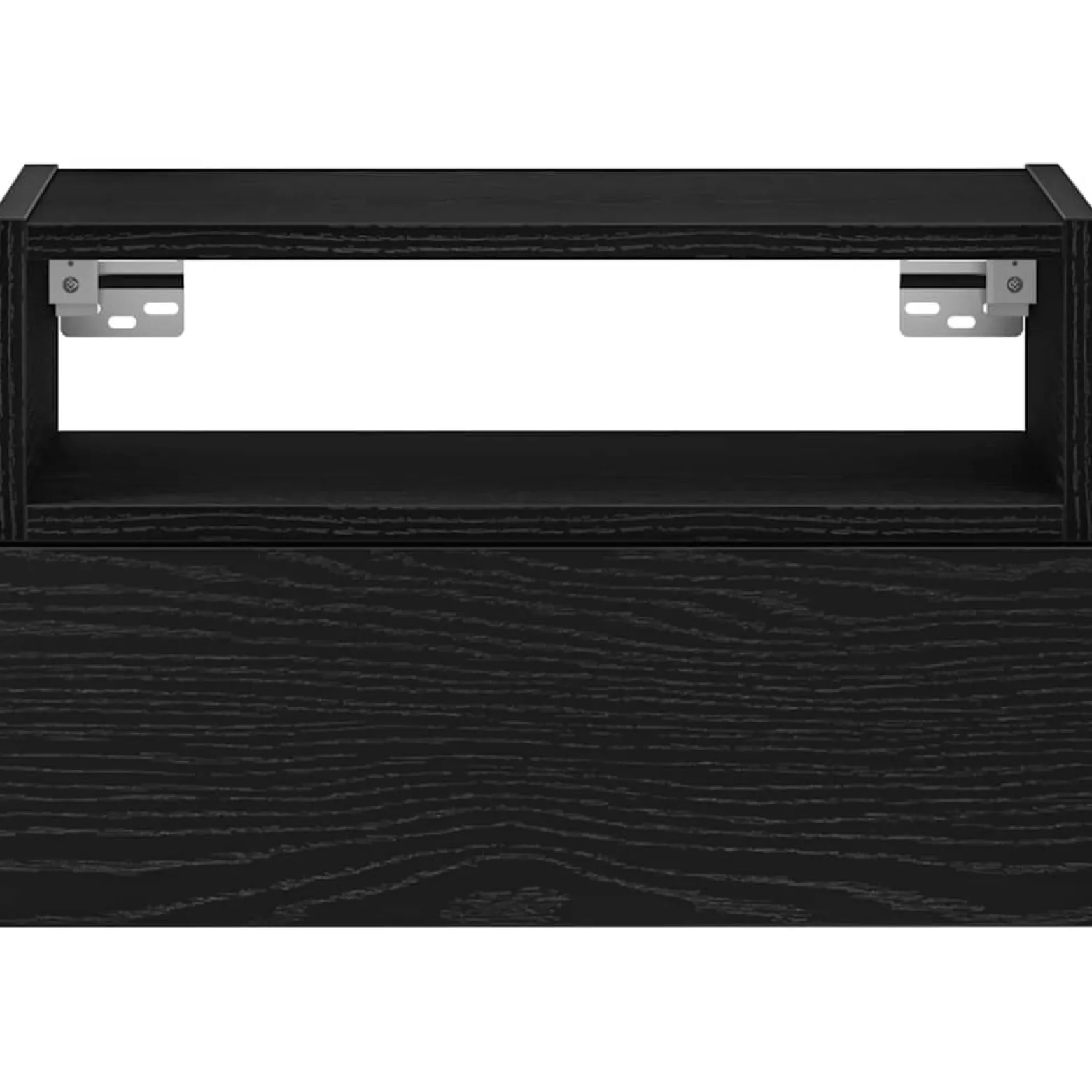 2x Szafka Nocna Stolik Czarna z Szufladą Wisząca Do Sypialni 45x26x28,5 cm