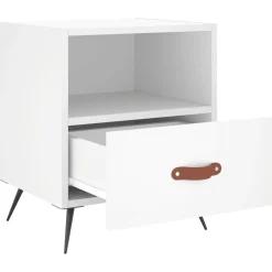 2x Szafka Nocna Stolik Komoda Biała z Szufladą Do Sypialni 40x35x47,5 cm