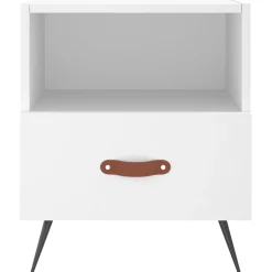 2x Szafka Nocna Stolik Komoda Biała z Szufladą Do Sypialni 40x35x47,5 cm